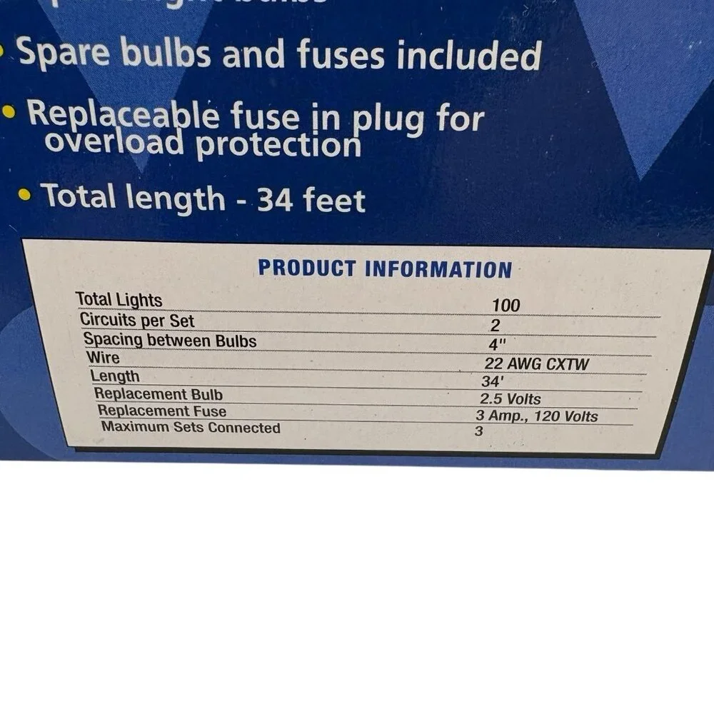 Westinghouse 100 Clear Mini Christmas Lights Outdoor Indoor 34 Ft Add A Set UL